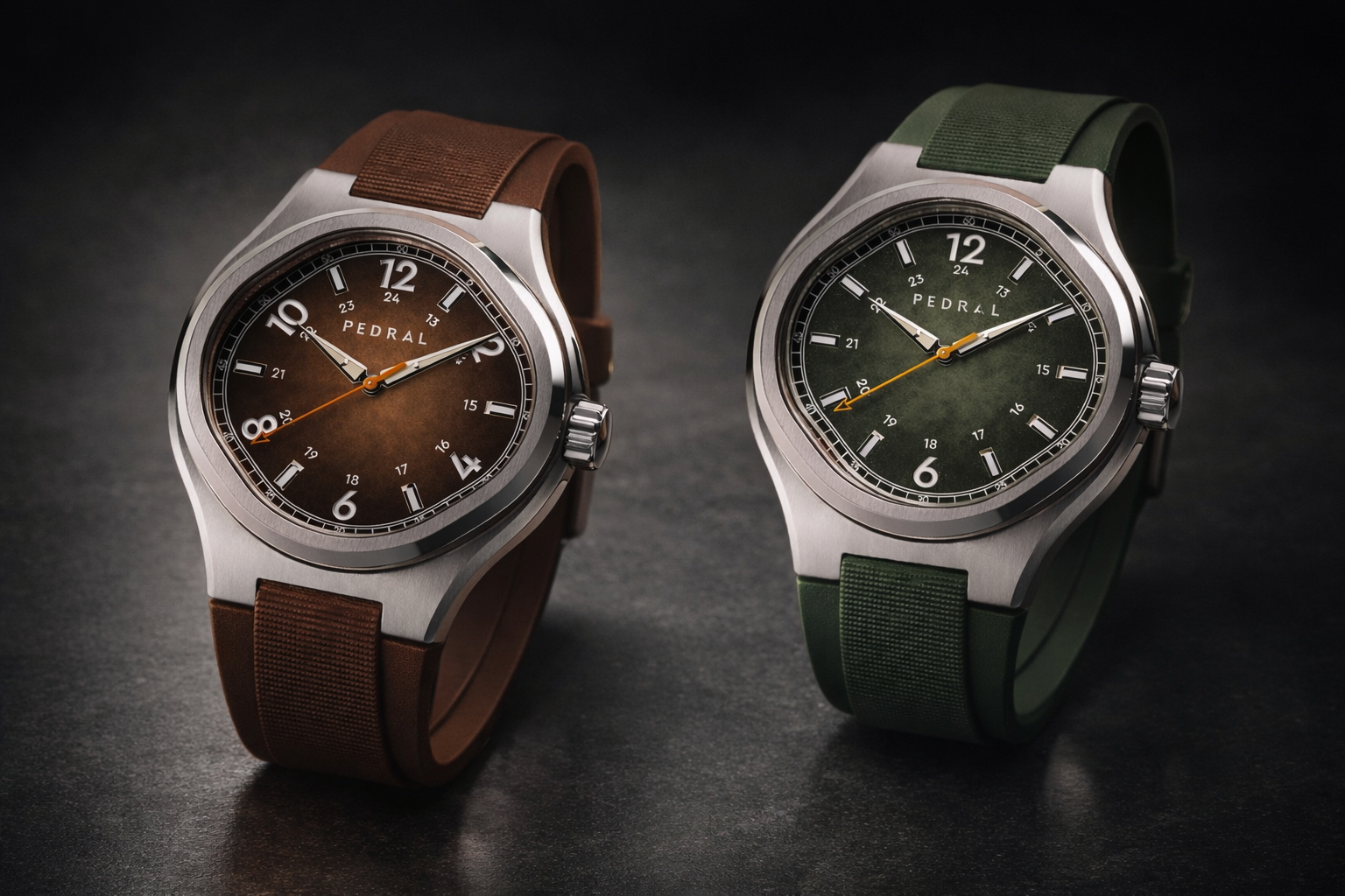 Artefact Final Frontier — Terrain and Sector on FKM rubber straps